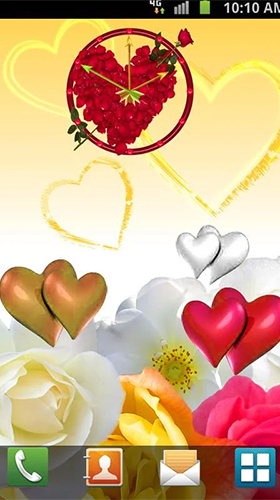 Download livewallpaper Love: Clock by Venkateshwara apps for Android.