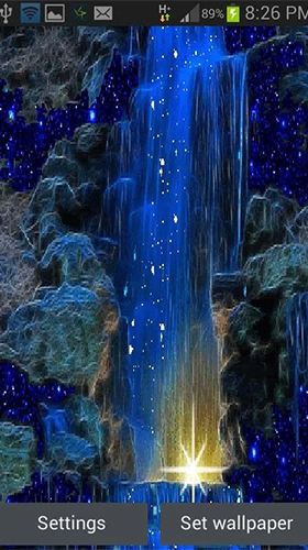 Download livewallpaper Magic blue fall for Android.