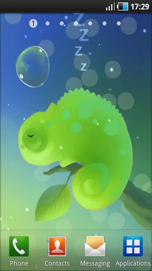 Download livewallpaper Mini Chameleon for Android.