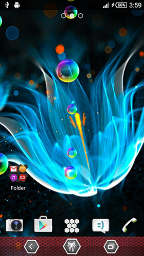 Download livewallpaper Neon flowers by Next Live Wallpapers for Android.