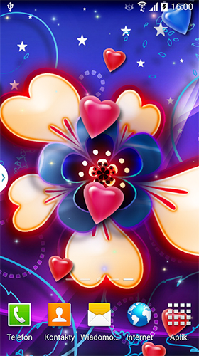Download livewallpaper Neon hearts by Live Wallpapers 3D for Android.
