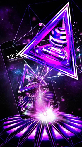 Download Neon triangle 3D free 3D livewallpaper for Android phone and tablet.