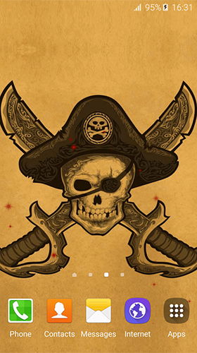 Download livewallpaper Pirate flag for Android.