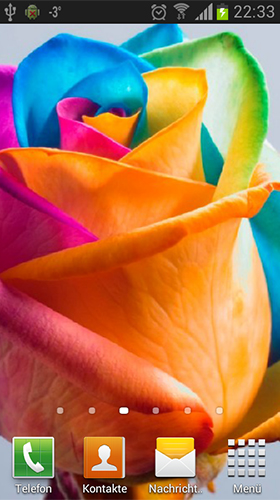 Download livewallpaper Rainbow roses for Android.