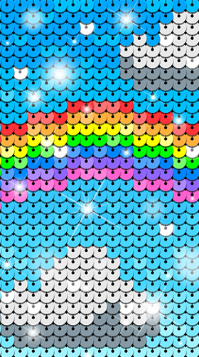 Download livewallpaper Rainbow sequin flip for Android.