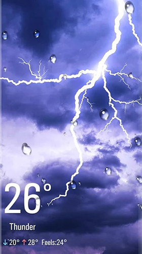 Download livewallpaper Real Time Weather for Android.