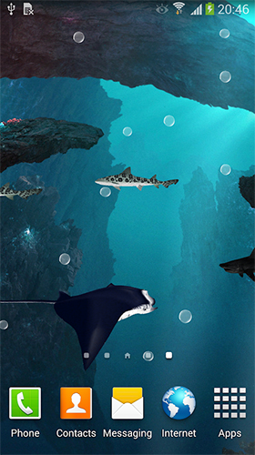 Download livewallpaper Sharks 3D by BlackBird Wallpapers for Android.
