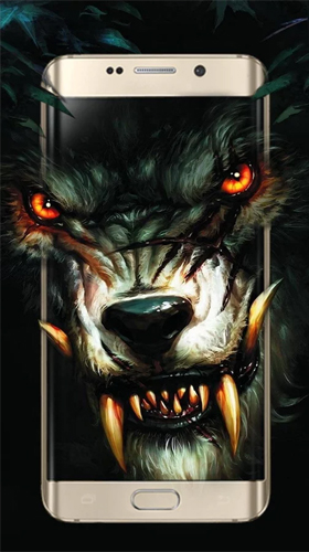 Download livewallpaper Spiky bloody king wolf for Android.