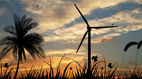 Download Sunset: windmill free Landscape livewallpaper for Android phone and tablet.