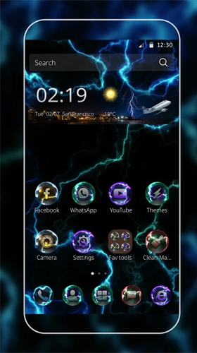 Download Thunder free With clock livewallpaper for Android phone and tablet.