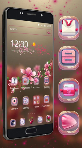 Download livewallpaper Transparent sakura for Android.