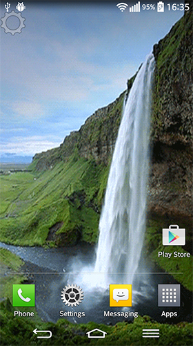 Download livewallpaper Waterfall sounds for Android.