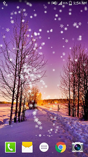 Download livewallpaper Winter snow by live wallpaper HongKong for Android.