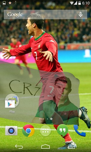 Download 3D Cristiano Ronaldo free livewallpaper for Android 4.0.1 phone and tablet.