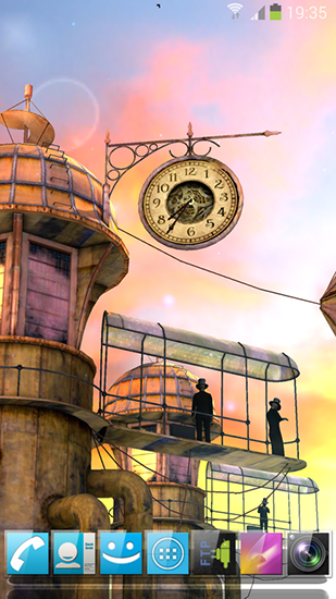 Download livewallpaper 3D Steampunk travel pro for Android.