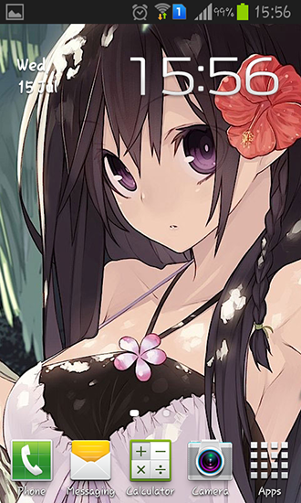 Download Anime girl free livewallpaper for Android 4.1.2 phone and tablet.