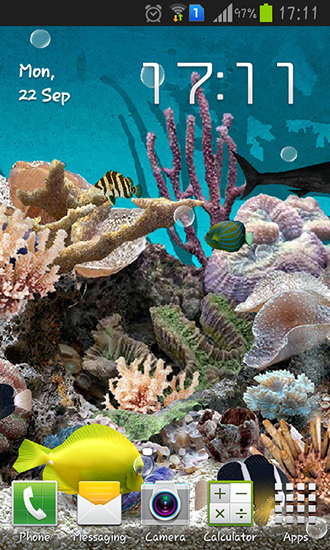 Download livewallpaper Aquarium 3D for Android.