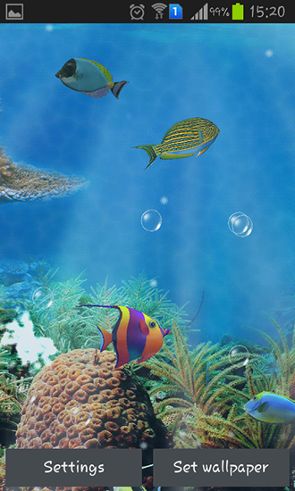 Download livewallpaper Aquarium and fish for Android.