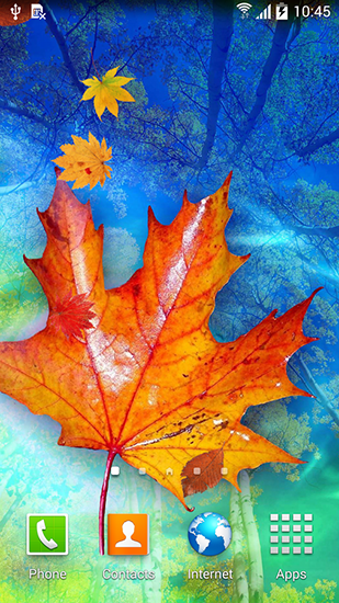 Download livewallpaper Autumn leaves for Android.