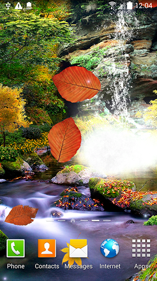 Download Autumn waterfall 3D free livewallpaper for Android 4.2.2 phone and tablet.