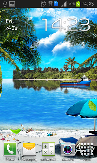 Download livewallpaper Beach by Amax lwps for Android.