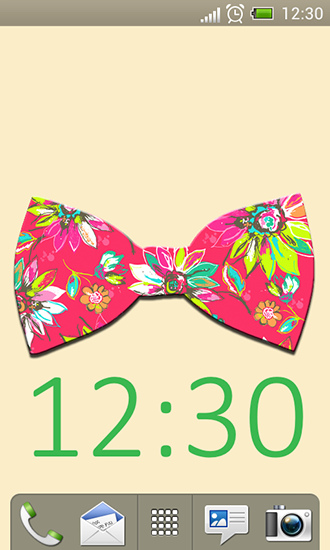 Download Beautiful bow free With clock livewallpaper for Android phone and tablet.