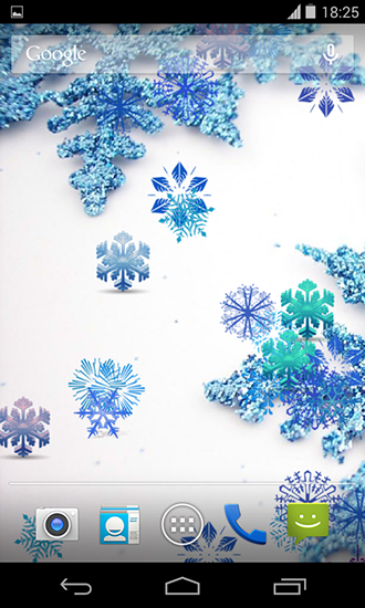 Download livewallpaper Beautiful snowflakes for Android.