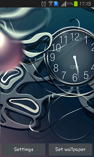 Download livewallpaper Black clock for Android.