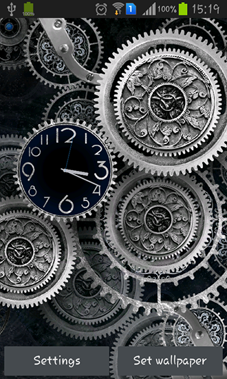 Download Black clock by Mzemo free livewallpaper for Android 4.2 phone and tablet.