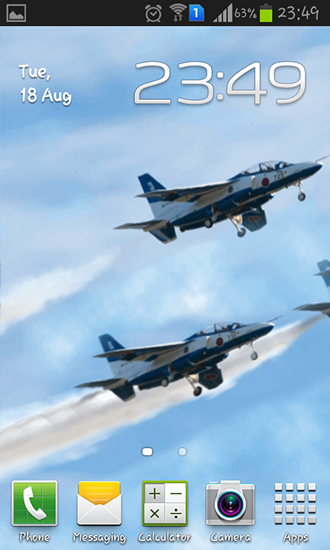 Download Blue impulse free livewallpaper for Android 4.0.4 phone and tablet.