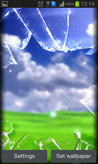 Download livewallpaper Broken glass for Android.