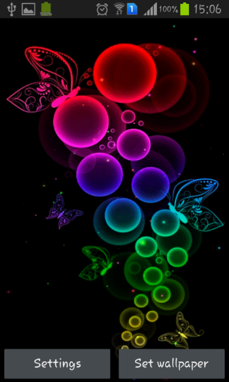 Download Bubble and butterfly free livewallpaper for Android 4.3 phone and tablet.