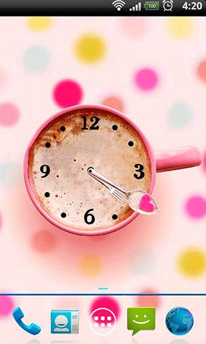 Download Cappuccino free With clock livewallpaper for Android phone and tablet.