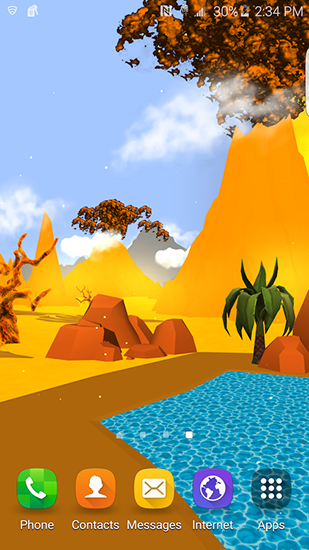 Download livewallpaper Cartoon desert 3D for Android.