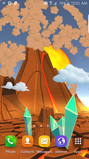 Download livewallpaper Cartoon volcano 3D for Android.