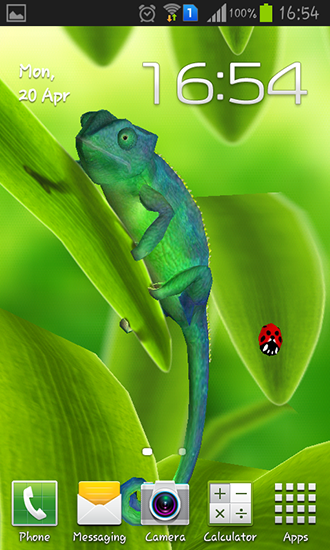 Download livewallpaper Chameleon 3D for Android.