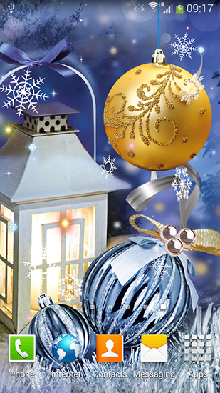 Download livewallpaper Christmas balls for Android.