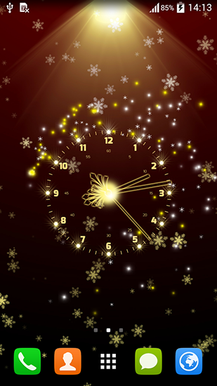 Download livewallpaper Christmas clock for Android.
