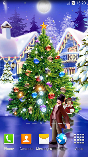 Download livewallpaper Christmas ice rink for Android.