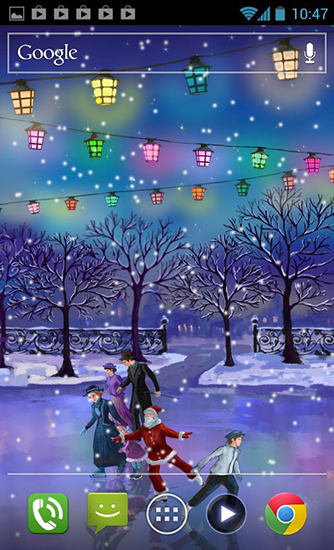 Download livewallpaper Christmas rink for Android.