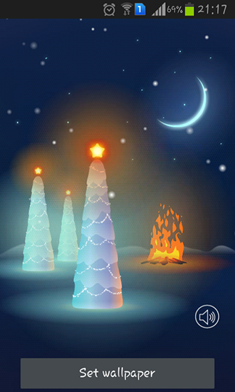 Download livewallpaper Christmas snow for Android.