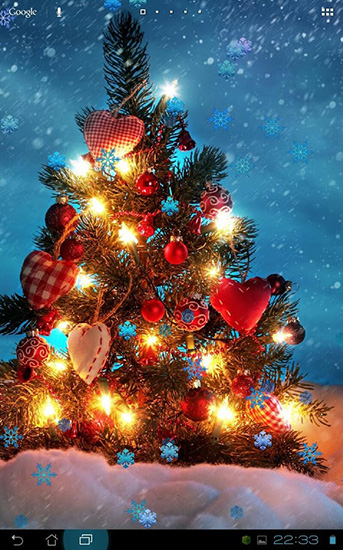 Download livewallpaper Christmas snowflakes for Android.