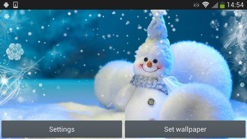 Download livewallpaper Christmas snowman for Android.
