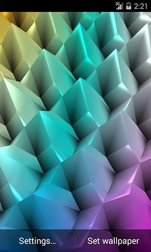 Download livewallpaper Color crystals for Android.