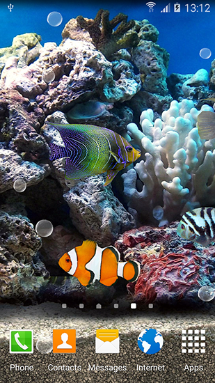 Download livewallpaper Coral fish 3D for Android.