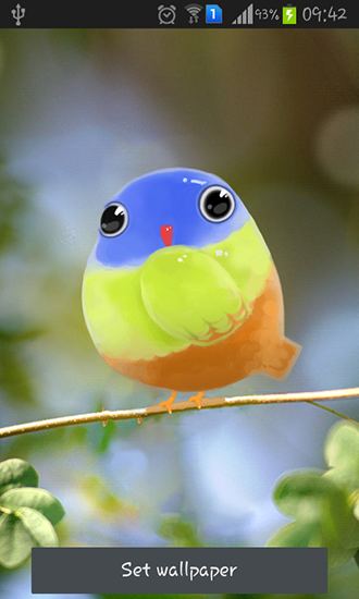 Download Cute bird free livewallpaper for Android 4.0.1 phone and tablet.