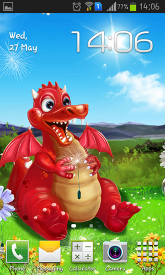 Download Cute dragon free livewallpaper for Android 4.1.1 phone and tablet.