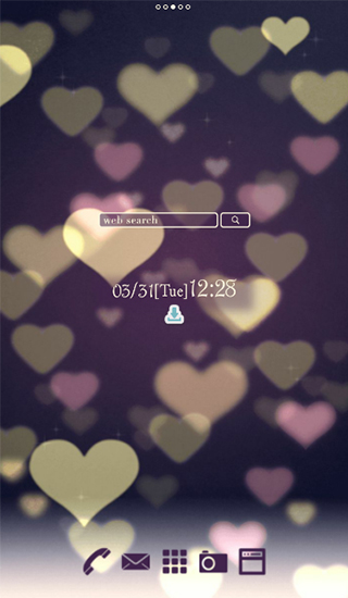Download Cute wallpaper. Bokeh hearts free livewallpaper for Android 1 phone and tablet.