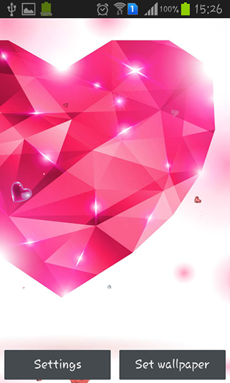 Download Diamond hearts by Live wallpaper HQ free livewallpaper for Android 4.1.2 phone and tablet.