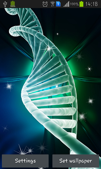 Download DNA free livewallpaper for Android 4.3 phone and tablet.